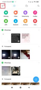 Klepněte na tlačítko se třemi čárkami