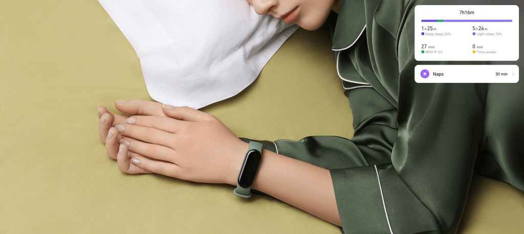 Aktualizace Xiaomi Mi Band 5 přináší možnost měřit spánek v průběhu dne