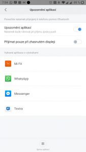 Nastavení upozornění