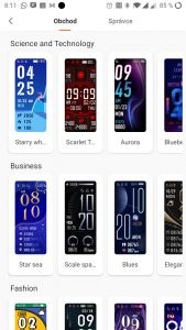 Recenze Xiaomi Mi Band 5 - ciferníky