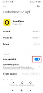 Aktivujte přepínač Auto. spuštění
