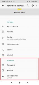 Oprávnění, které aplikace nemá