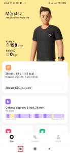 Stiskněte tlačítko pro zobrazení spuštěných aplikací