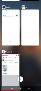 Nalistujte aplikaci, kterou chcete ukončit