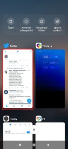 Podržte prst na aplikaci, kterou chcete v plovoucím okně