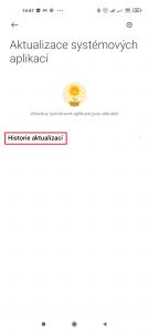 Historie aktualizací