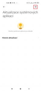 Klepněte na ozubené kolečko v pravém horním rohu