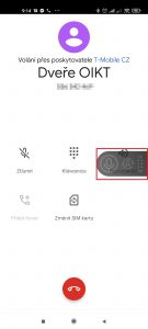 Widget pro spuštění a zastavení nahrávání
