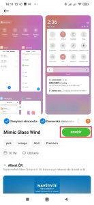 Svou volbu potvrďte stiskem tlačítka Použít