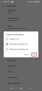 Klepněte na tlačítko OK