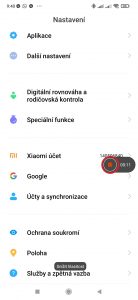 Nahrávání ukončíte dvojím klepnutím na plovoucí panel