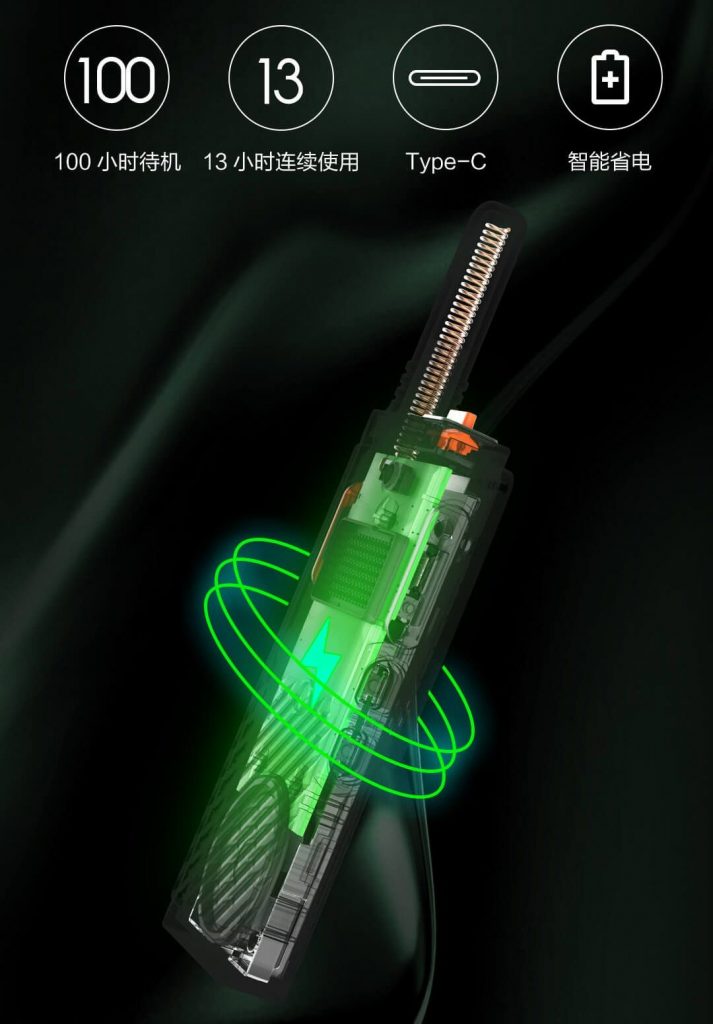 Pohon zařízení zajišťuje integrovaný akumulátor s kapacitou 2190 mAh