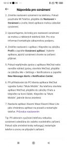 Nápověda k oznámení aplikací