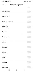 Oznámení aplikací