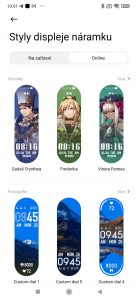 Styly displeje náramku