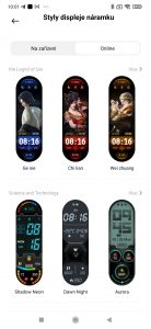 Styly displeje náramku