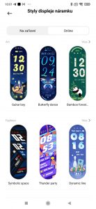 Styly displeje náramku