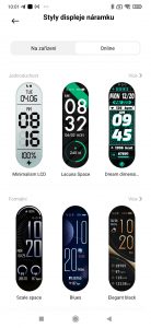 Styly displeje náramku