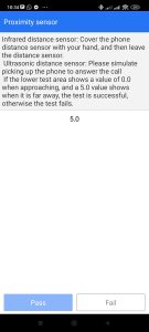 Test senzoru přiblížení