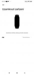 Uzamknutí náramku PINem