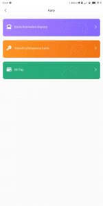 Možnosti v sekci Karty