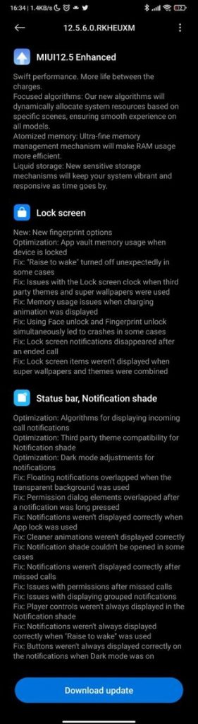 Poco F3 - MIUI 12.5 Enhanced Edition update