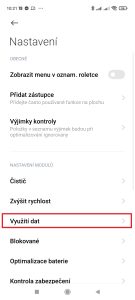 Pokračujte do sekce Využití dat