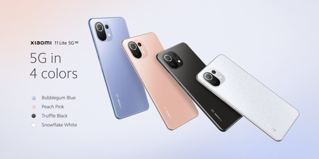 Xiaomi 11 Lite 5G NE ve čtyřech barvách