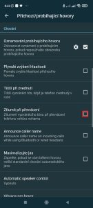 Aktivujte volbu Ztlumit při převrácení
