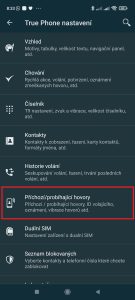 Jděte do sekce Příchozí-Probíhající hovory