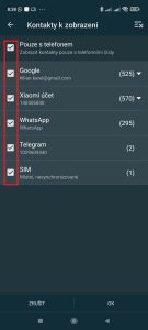 Kontakty k zobrazení