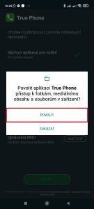 Povolte přístup k fotkám a souborům