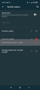 Tažením za tři čárky po pravé straně můžete měnit jejich pořadí