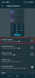 Velikost číselníku
