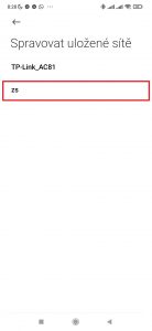 Vyhledejte Wi-Fi, se kterou jsou problémy, a klepněte na ni
