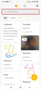 Vyhledávací panel na domovské stránce