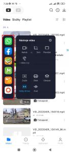 Seznam aplikací v Postranní liště