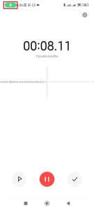 Zelená ikona mikrofonu