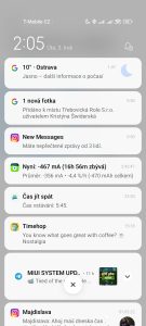 Oznámení jako v iOS