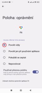 Zvolte přístup k poloze