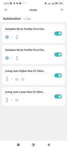 Automatizace chytré čističky vzduchu Xiaomi
