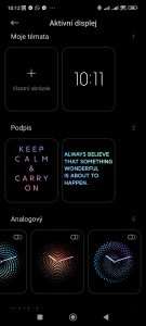 Dostupné vzhledy Always on Display