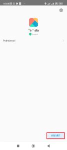 Spusťte aplikaci Témata