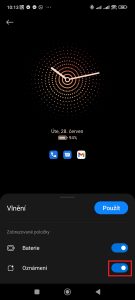 Zobrazování oznámení na Always on Display