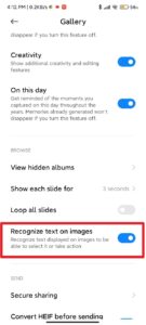 Jednou z novinek MIUI 14 je rozpoznávání textu v obrázcích