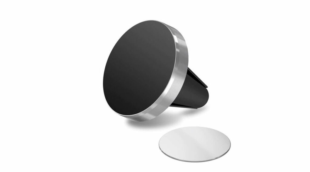 Magnetický držák do výdechu ventilace (stříbrný)