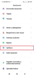 Přejděte do sekce Aplikace