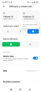 Uživatel bude vybírat SIM před vytočením