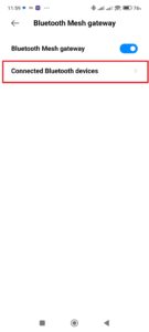 Connected Bluetooth devices