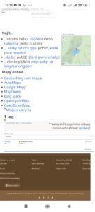Odkazy coord.info a geocaching.com se otevíraly v Chrome